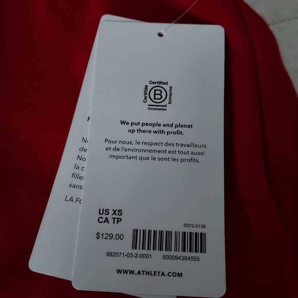 NWT Athleta Cozy Karma mock neck dress in fireengine red!  XS - Picture 4 of 13